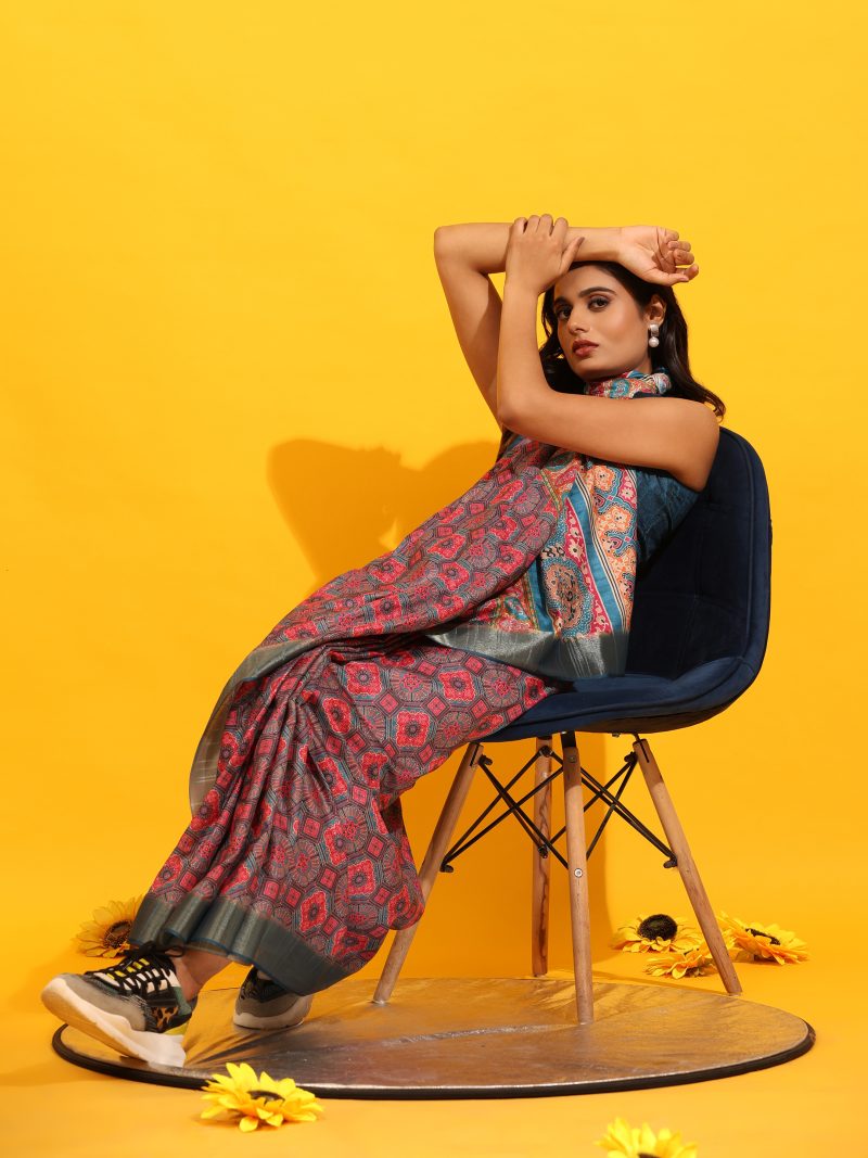 Banarasi Kota Silk Woven Saree With Unstitched Blouse Piece - Image 6