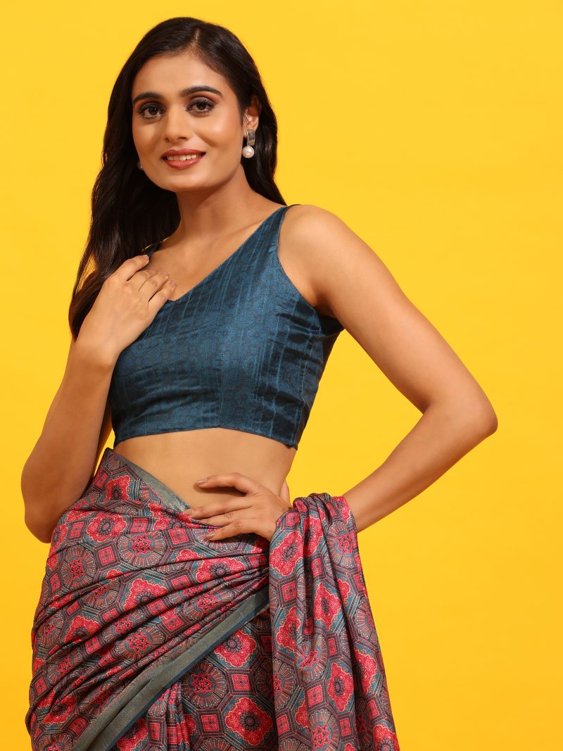 Banarasi Kota Silk Woven Saree With Unstitched Blouse Piece - Image 7